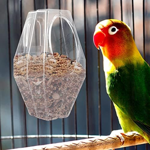_ Hrana za papige hrana za papige viseći stalak za ptice plastični Grgeč za ptice prozirna hranilica za ptice vrtni viseći dekor kavez