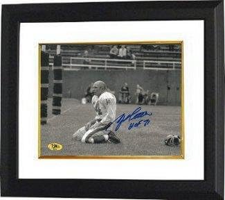 Y.A. Tittle potpisao New York Giants Blood Sepia Horizontalno 16x20 Photo Hof 71 Prilagođeno uokvirivanje - Autografirane NFL fotografije