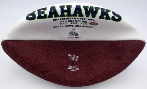Jim Zorn Autografirani Seattle Seahawks White Logo Football MCS Holo 97792 - Autografirani nogomet