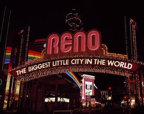 PovijesnaFindings Foto: Fotografija Neonskog znaka, Reno, Nevada, NV, IILLIANIN, najveći mali grad na svijetu