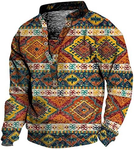 Muške kapuljače Trendi tiskani pulover casual izvlačenje s kapuljača s dugim rukavima dukserica s džepom kengurua