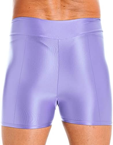 Sxiwei muške kompresije kratke hlače sjajne naftne svilene teretane vježbanje atletski biciklističke kratke hlače u donjem rublju
