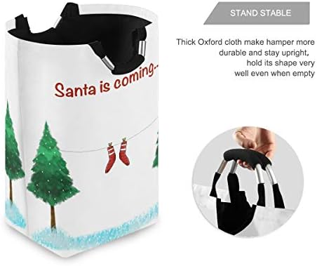 Sklopiva košara za rublje sa zabavnim božićnim drvcem košara za rublje s čarapama velika košara od tkanine organizator rublja držač
