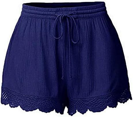Kratke hlače za žene casual ljetne trake elastične čipke kratke hlače udobne pidžame kratke hlače joge kratke hlače plus size s-5xl