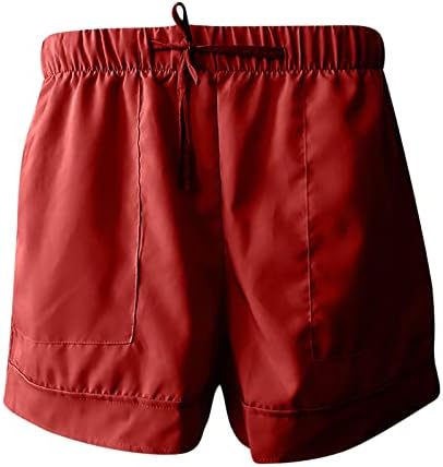 Ženske kratke hlače, tinejdžerske djevojke Slatke ljetne hlače povremene elastične džepne džepne kratke kratke hlače udobne pidžame