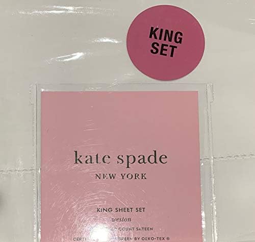 Kate Spade Weston Hemstitch Cotton Saten Set - White - King