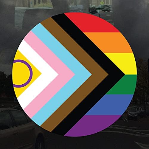 Primjenjivi Intersex Intersex Incsex PUN CIRCHEX LGBTQIA POC Transgender zastava - naljepnica vinilne naljepnice 6 inča
