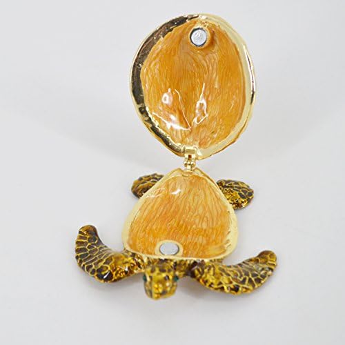 Clara Crystal udubljena morska kornjača kutija nakita ručno oslikana kolekcionarska kutija za sitnicu zaručnički prsten kutija kornjača