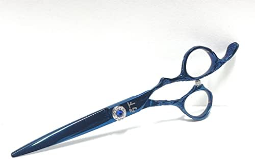Škare za rezanje škare za kosu od smicanja-6,0 plavi titanij profesionalne škare za kosu utikači oštrice poput škare za rezanje maslaca