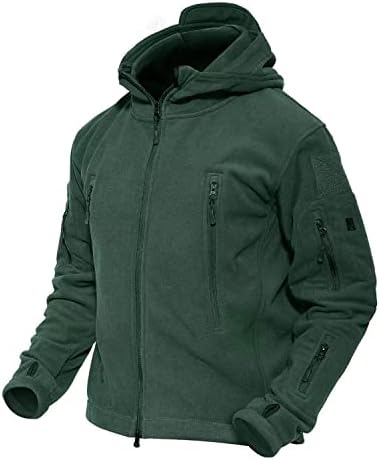 Magcomsen muška kapuljača s runom jakna 6 Zip-džepova topla zimska jakna vojna taktička jakna