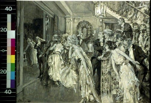 PovijesnaFindings Foto: Kao muškarci, mnoge žene, požurile su dolje, Arthur Ignatius Keller, 1919?, Party