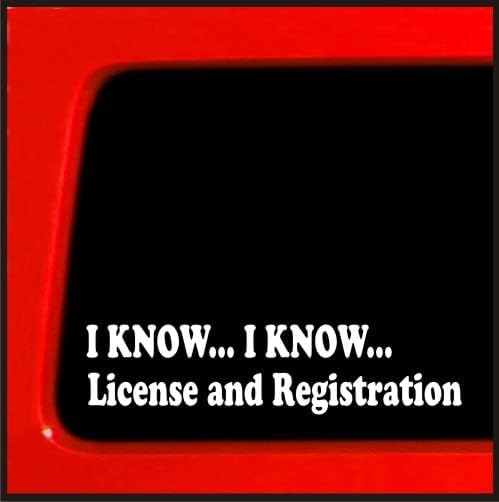 Priključak naljepnica | Znam, znam naljepnicu za licencu i registraciju naljepnica za automobil, kamion, prozor, laptop | 2 x8