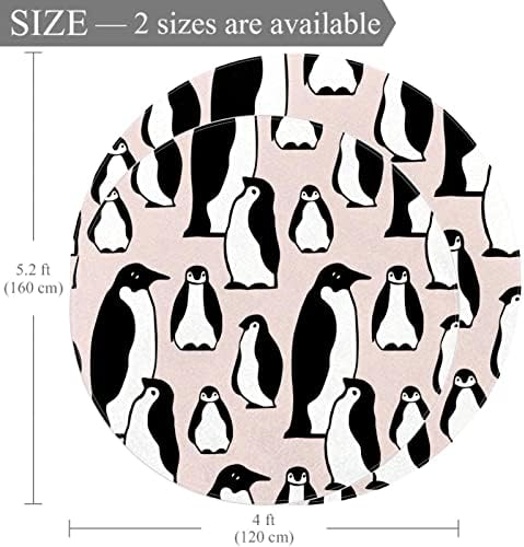 Llnsupply djeca prostirka 5 ft Veliki okrugli prostor prostirki za djevojčice Dječaci Baby - Penguins, uređenje uređenja doma sklopiva