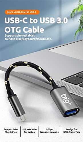Big-E USB C na USB 3.0 Ženski OTG adapter kompatibilan s vašom knjigom Samsung Galaxy Odissey za puni USB u pokretu Pleteni Thunderbolt