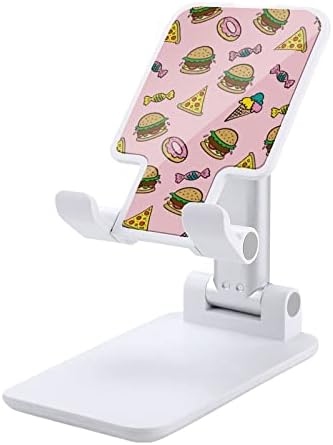 Brza hrana Burger Pizza Pizza mobitel stalak za stol sklopivi sklopiv držač telefona kut podesivog čvrstog postolja bijeli stil