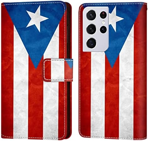 za torbicu za novčanik od 14 inča s zastavom Portorika Torbica za mobitel od 14 inča od mekane PU kože od 6,7 inča, preklopni poklopac