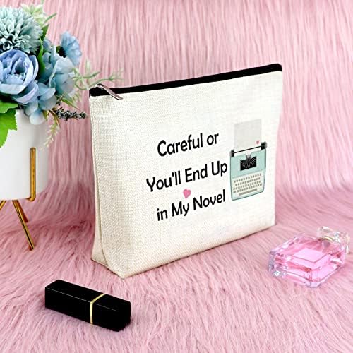 Pisac uvažavanje poklon makeup torbe pisac poklon za žene prijateljice kozmetičke torbe spisateljice ideje za poklon romanopisac poklon