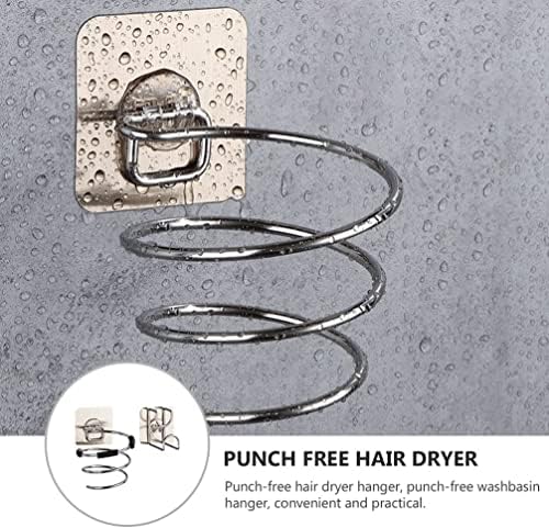 Yanman držač za sušenje kose, dodaci za kupaonicu, 1 set Organizator za sušenje kose od nehrđajućeg čelika zidni nosač polica za samo