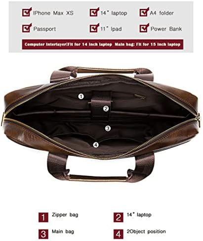 Muška originalna kožna torba za laptop torbe za prijenosne kože Prirodna kožna messenger vrećica