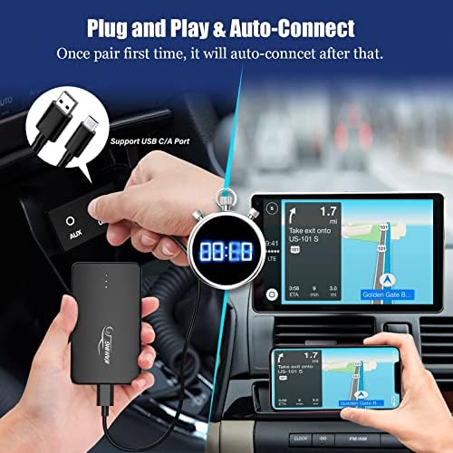 Bežični adapter KAMING CarPlay sa Netflix - Adapter Magic Box 2023 CarPlay za iPhone i Android telefone za strujanje u automobil i