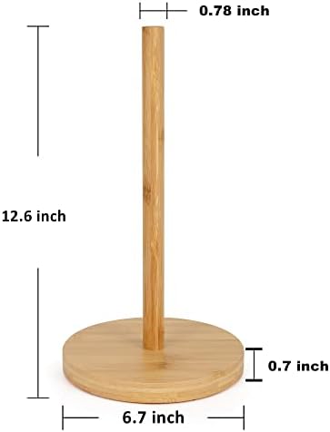 Držač za papirnati ručnik od bambusa 1 pakiranje debele čvrste podloge, za kuhinjsku kupaonicu ispraznost countertop, dozator papirnatog