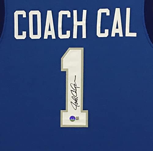 John Calipari Kentucky Wildcats Autograf potpisao prilagođeni uokvireni trener Jerseyja Cal Blue Suede Matted 4 Slika Beckett Certified