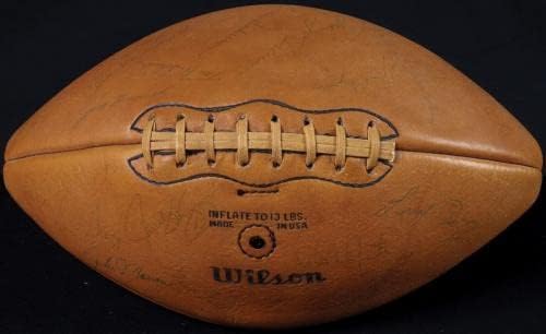 1964. Cleveland Browns Super Bowl Champs ekipa potpisao nogomet Jim Brown JSA Coa - Autografirani nogomet