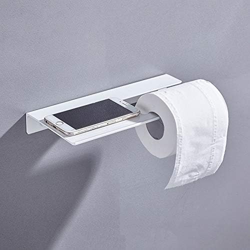 WSZJJ Space Aluminium Polica za kupaonicu Prikladna kupaonica Kuhinjski papir držač višenamjenski crno -bijelo držač tkiva