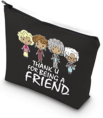 WCGXKO Zlatni inspirirana kozmetička torba za torba za BFF najbolji prijatelj rođendanski poklon