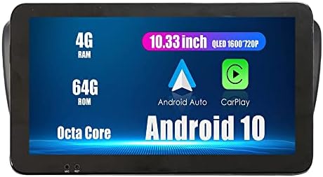 WOSTOKE 10,33 QLED /IPS zaslon osjetljiv na dodir 1600x720 CarPlay i Android Auto Android Авторадио Auto navigacija Stereo media player