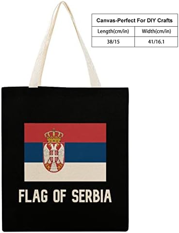 Zastava Srbije platna torbe za vrećicu za kupovinu namirnica s ručkama za muškarce 38x41cm