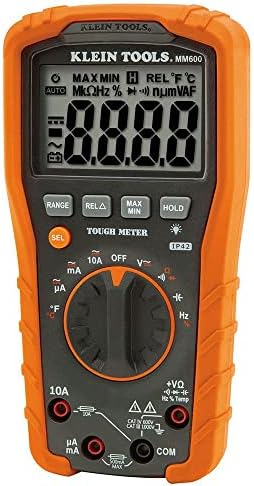 Klein Tools MM600 Multimeter & RT210 Outlet Tester, Tester za tester za GFCI/Standardni električni utičje Sjeverne Amerike, otkriva