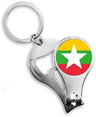Myanmar National Flag Asia Country Country Nipper Ring Otvarač ključeva za ključeve otvarač boca