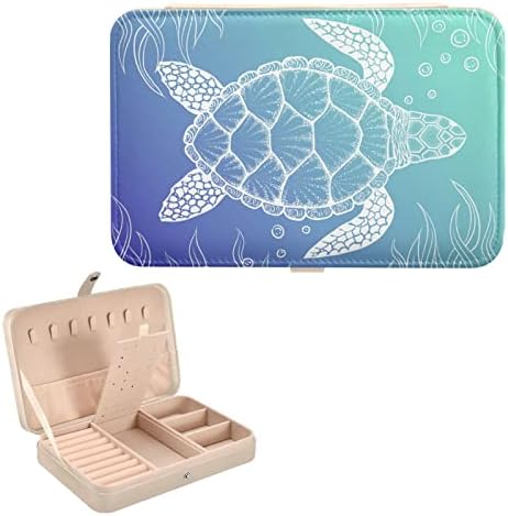 O. morska kornjača mala kutija za nakit organizator nakita od PU kože Putna kutija za nakit djeveruša za žene djevojke