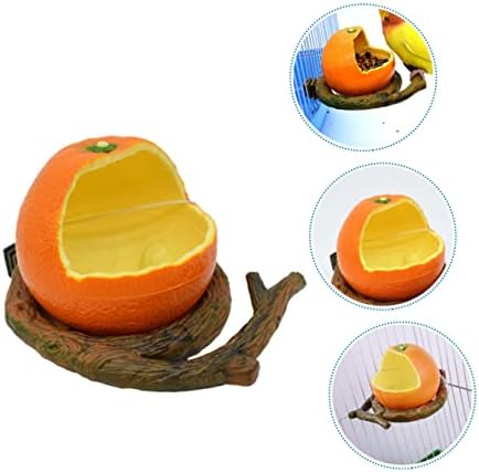 5 kom kutija u obliku kućnog ljubimca s dozatorom za voće u obliku ptica viseće papige zgodan lijepi narančasti dizajn šalica za hranjenje