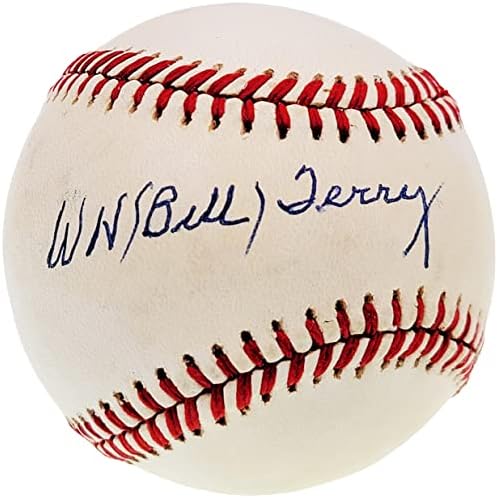 Bill Terry Autografirani službeni NL bejzbol New York Giants Auto ocjena metvica 9 PSA/DNA AJ01279 - Autografirani bejzbols