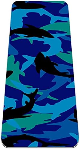 1/4 debela Protuklizna prostirka za vježbanje i fitness s printom oceanskih morskih pasa za jogu, pilates i podnu kondiciju