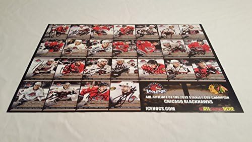 Rockford Icehogs 2013-2014 Autografirani plakat 12x18 potpisali 21 igrači