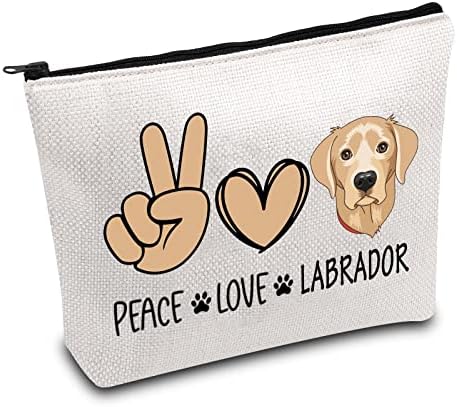 Bdpwss labrador makeup torba labrador retriever poklon labrador ljubitelj poklon mir ljubav labrador patentni zatvarač za labrador