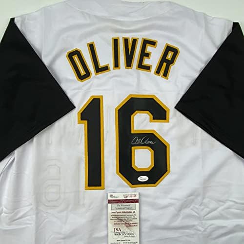 Autografirani/potpisani al Oliver Pittsburgh Pirates White Baseball Jersey JSA CoA