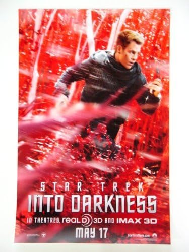 Zvjezdane staze u mrak Chris Pine dok Kirk prolazi kroz Red Forrest 11x17 Novo