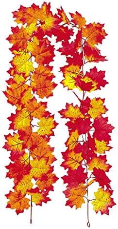 Nutravalia Halloween jesenske boje viseće od umjetne javorove listove Dan zahvalnosti ukrasni zid viseće imitacije javorov crni rattan