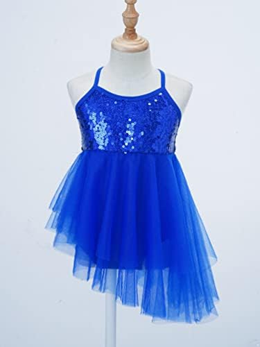 Mandakai Kids Girls Shiny Sequins Liric Dance kostim Camisole baletna plesna haljina Tutu Skirted Leotard