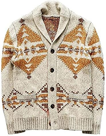 2021 modna pletiva za muški džemper kaputa retro rever gumb plus kabel kabel kneted kardigan henley džemper