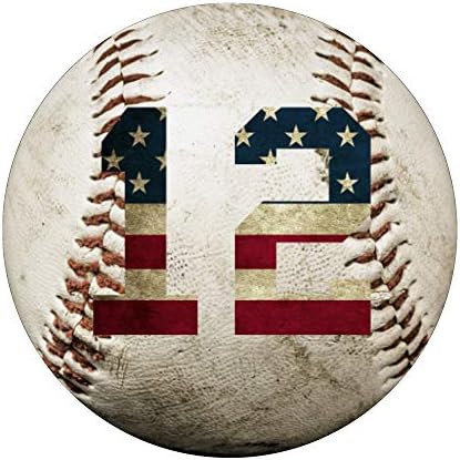 Baseball Broj 12 s američkim američkim zastavom Telefonski stalk Popsockets Popgrip: Prihvatni prianjanje za telefoni i tablete