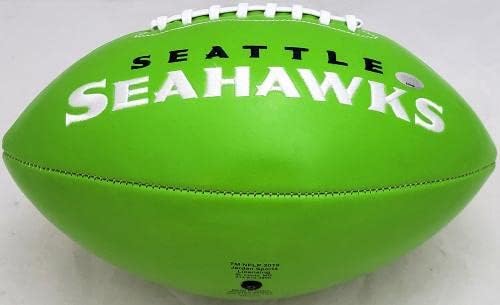 Steve Largent & Jim Zorn Autographid Seattle Seahawks Green Logo Football MCS Holo 83649 - Autografirani nogomet