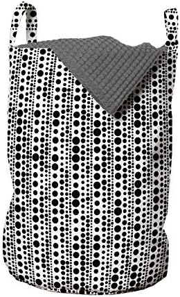 Moderna torba za rublje, Mali ovali u minimalističkim tonovima, izljevi u točkicama, krugovi pojednostavljenog dizajna, košara za rublje