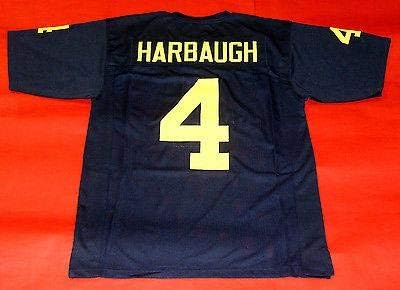 Jim Harbaugh Custom Michigan Wolverines Jersey UM - Autografirani dresovi s fakultetima