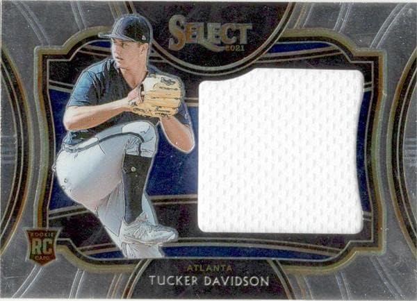 Tucker Davidson igrač istrošen Jersey Patch Baseball Card 2021 Panini Select Rookie Hrjstd - MLB igra korištena dresova