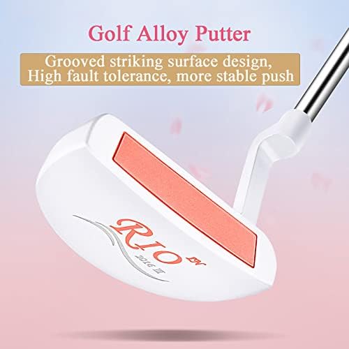 Cotclo Golf Lady Putter Golf Alloy Putter urezana Upečatljiva površina dizajna s linijom vidokruga savršeno usklađivanje Poboljšajte